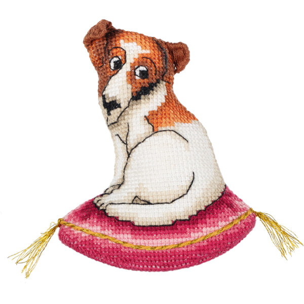 Набор для вышивания крестом Panna "Красивая собачка, 3D дизайн", счетная схема, 8,5x9см