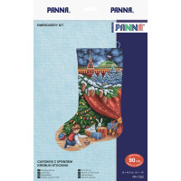 Panna counted cross stitch kit "Stocking Moskau", 26x40,5cm, DIY