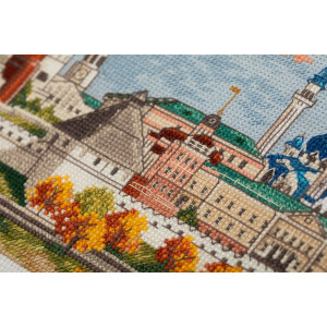 Panna borduurpakket "Herfst Kazan", geteld, DIY, 36,5x14cm