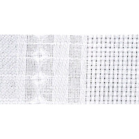 Tischdecke mit eingewebten Aida-Feld für Kreuzstich zum Besticken, 80x80cm, 754810, weiß