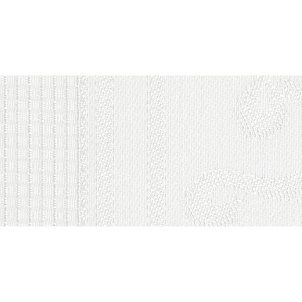 Table runner „Wave“ damask with embroidery field in Aida for cross stitch, 40x100cm, 663610, white