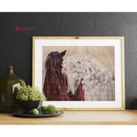 Luca-S counted cross stitch kit "The Perfect Couple", 45x32cm, DIY