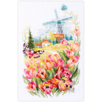 Magic Needle Zweigart Edition borduurpakket "Tulpen uit Holland", geteld, DIY, 18x29cm