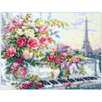 Magic Needle Zweigart Edition counted cross stitch kit "Melodies of Paris", 40x31cm, DIY