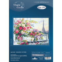 Magic Needle Zweigart Edition counted cross stitch kit "Melodies of Paris", 40x31cm, DIY