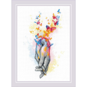 Riolis counted cross stitch kit "Love is in the air", 21x30cm, DIY