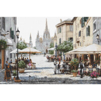 Luca-S counted cross stitch kit "Gold Collection Barcelona Cathedral", 47x31cm, DIY