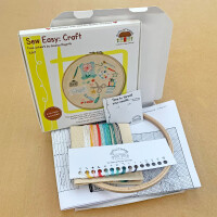 Bothy Threads counted cross stitch kit with wooden hoop "Craft", XJH7, Diam. 17,5cm, DIY