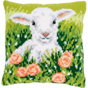 Vervaco stamped cross stitch kit cushion "Lamm...