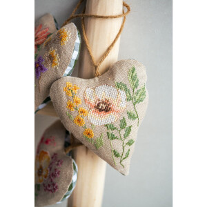 Vervaco Herbal Pillow Cross Stitch Kit "Wildflowers" Set di 3, contato, 12x14cm