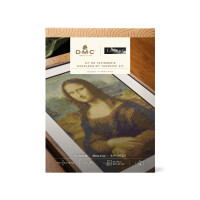 Set ricamo arazzo DMC "Louvre Mona Lisa", prestampato, 43x59cm