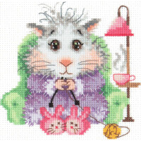 Magic Needle Zweigart Edition counted cross stitch kit "I Knit to Order", 12x12cm, DIY