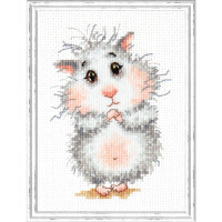 Magic Needle Zweigart Edition counted cross stitch kit "Buy a Hamster, please!", 9x13cm, DIY