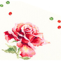 Magic Needle Zweigart Edition kit punto croce "Beautiful Rose", contato, fai da te, 11x11cm