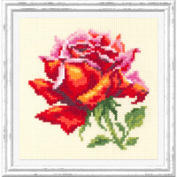 Magic Needle Zweigart Edition borduurpakket "Red Rose", geteld, DIY, 11x11cm