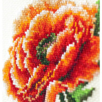 Magic Needle Zweigart Edition counted cross stitch kit "Poppy", 11x11cm, DIY