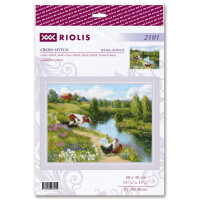 Riolis counted cross stitch kit "By the rive", 40x30cm, DIY