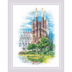 Riolis borduurpakket Sagrada Familia, geteld, DIY, 30x40cm