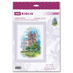 Riolis borduurpakket Sagrada Familia, geteld, DIY, 30x40cm