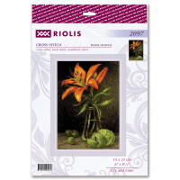 Riolis counted cross stitch kit "Lily and Lime", 15x21cm, DIY