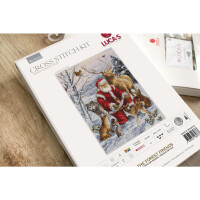 Luca-S counted cross stitch kit "Gold Collection The Forest Friends", 30x43cm, DIY