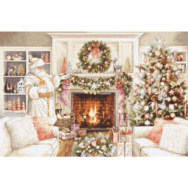 Luca-S counted cross stitch kit "Gold Collection New Year", 57x38cm, DIY