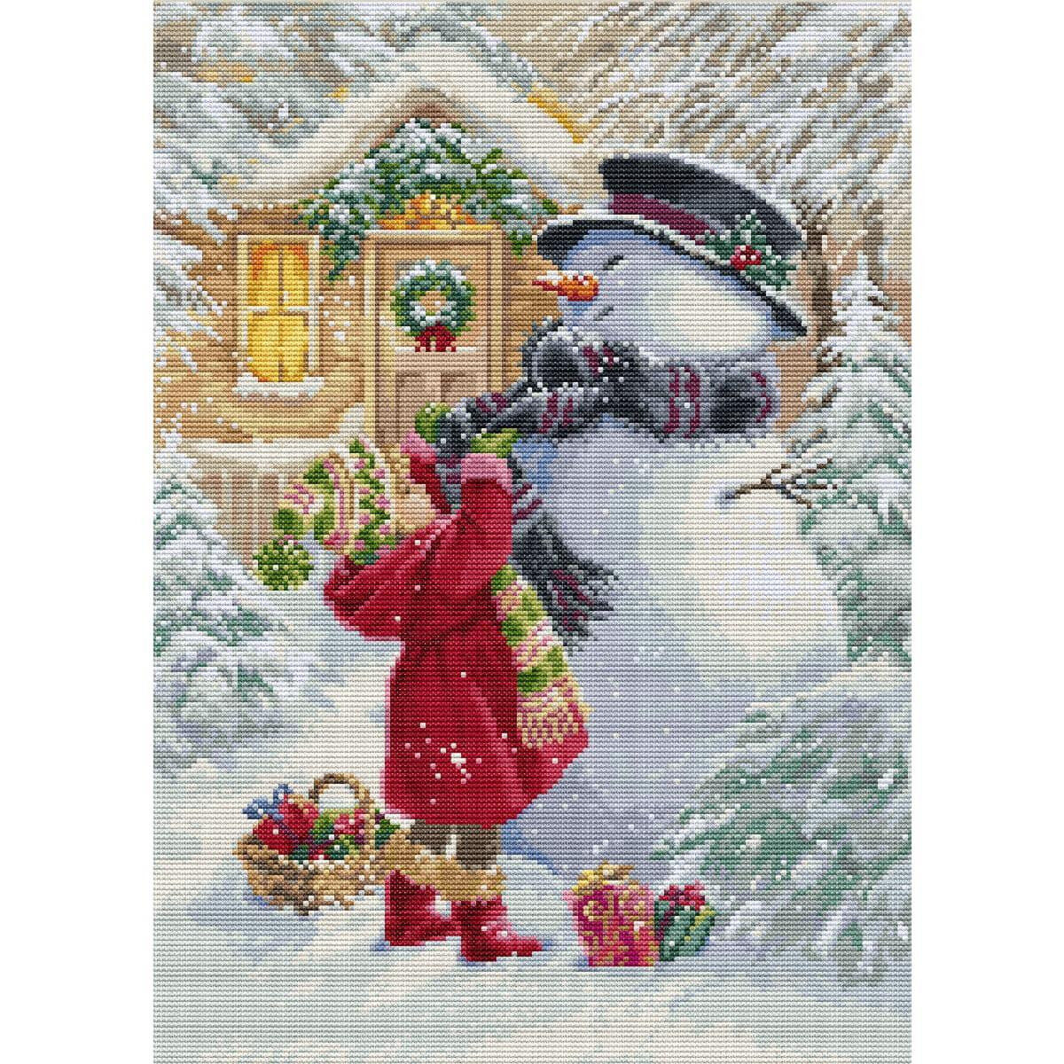 Luca-S counted cross stitch kit "The Girl with...