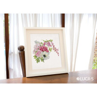 Luca-S counted cross stitch kit "Spring Bouquet", 25x23cm, DIY