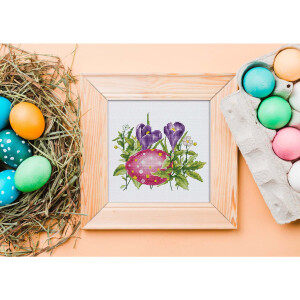 Luca-S borduurpakket "Easter egg", geteld, DIY, 17x14cm
