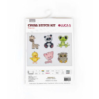 Luca-S counted cross stitch kit "Ornaments Friends III Set of 6 pcs", a ca. 8x9cm, DIY
