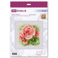 Riolis counted cross stitch kit "Begonia", 22x22cm, DIY