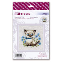 Riolis counted cross stitch kit "Siamese Kitten", 15x15cm, DIY