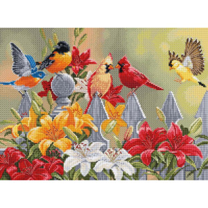 Luca-S counted cross stitch kit "Backyard Birds with...