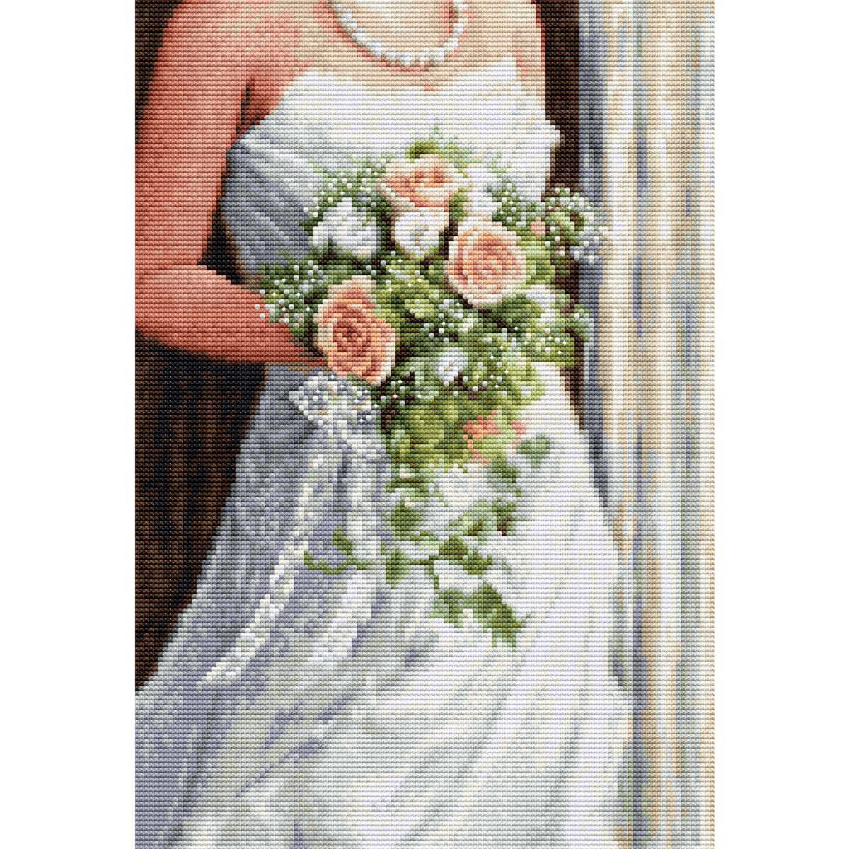 Luca-S counted cross stitch kit "The Bride",...