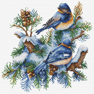 Kit punto croce Luca-S "The Birds Winter",...