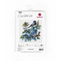 Luca-S borduurpakket "The Birds Winter", geteld, DIY, 21x21cm