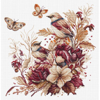 Luca-S counted cross stitch kit "The Birds-Autums", 21x21cm, DIY