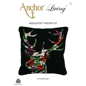 Anchor stamped Needlepoint Cushion stitch kit "Stag Sllhouette", 40x40cm, DIY