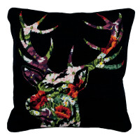 Anchor stamped Needlepoint Cushion stitch kit "Stag Sllhouette", 40x40cm, DIY