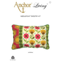 Anchor Set cuscino ricamato Gobelin "Retro", immagine ricamata stampata, 40x40cm