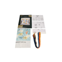 Anchor stamped Needlepoint Cushion stitch kit "Modern Graphic Blossom", 30x30cm, DIY