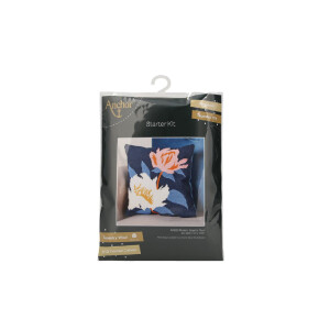 Anchor stamped Needlepoint Cushion stitch kit "Modern Graphic Floral", 30x30cm, DIY