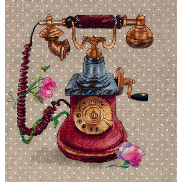 Panna Kit de point de croix "Histoire vivante. Téléphone", modèle à compter, 25,5x27cm
