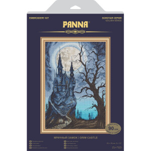 Panna counted cross stitch kit "Golden Series Grim Castle", 23x33cm, DIY