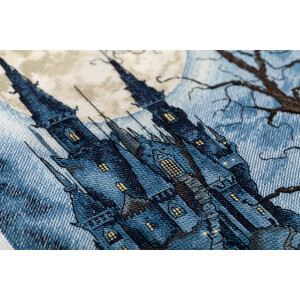Panna Набор для вышивания крестом "Золотая серия Мрачный замок", счетная схема, 23x33 см