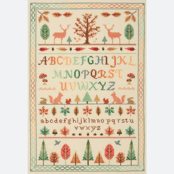 Anchor counted cross stitch kit "Autumn Forest Sampler", 43x29cm, DIY