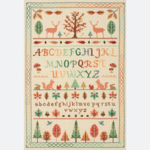 Anchor counted cross stitch kit "Autumn Forest Sampler", 43x29cm, DIY