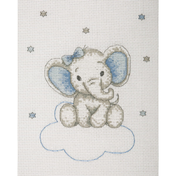 Anchor counted cross stitch kit "High on clouds Above Boy", 20x16cm, DIY