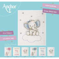 Anchor counted cross stitch kit "High on clouds Above Boy", 20x16cm, DIY
