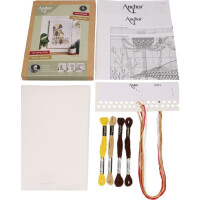 Anchor counted cross stitch kit "Goldfinches", 32x20cm, DIY